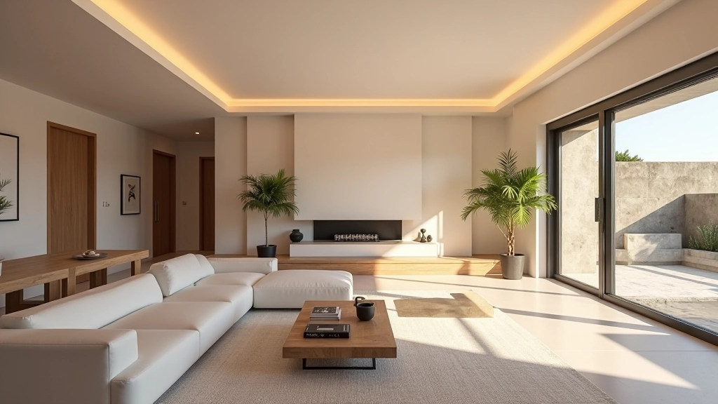 Iluminação integrada em ambiente contemporâneo