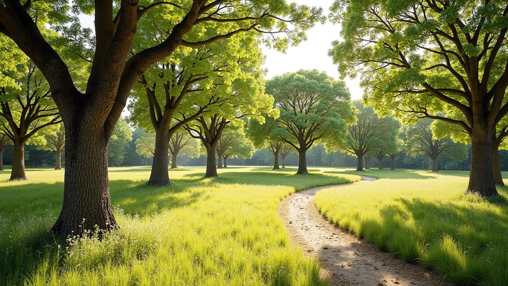 Floresta de cortiça portuguesa com árvores de sobreiro, paisagem natural e sustentável, luz natural clara